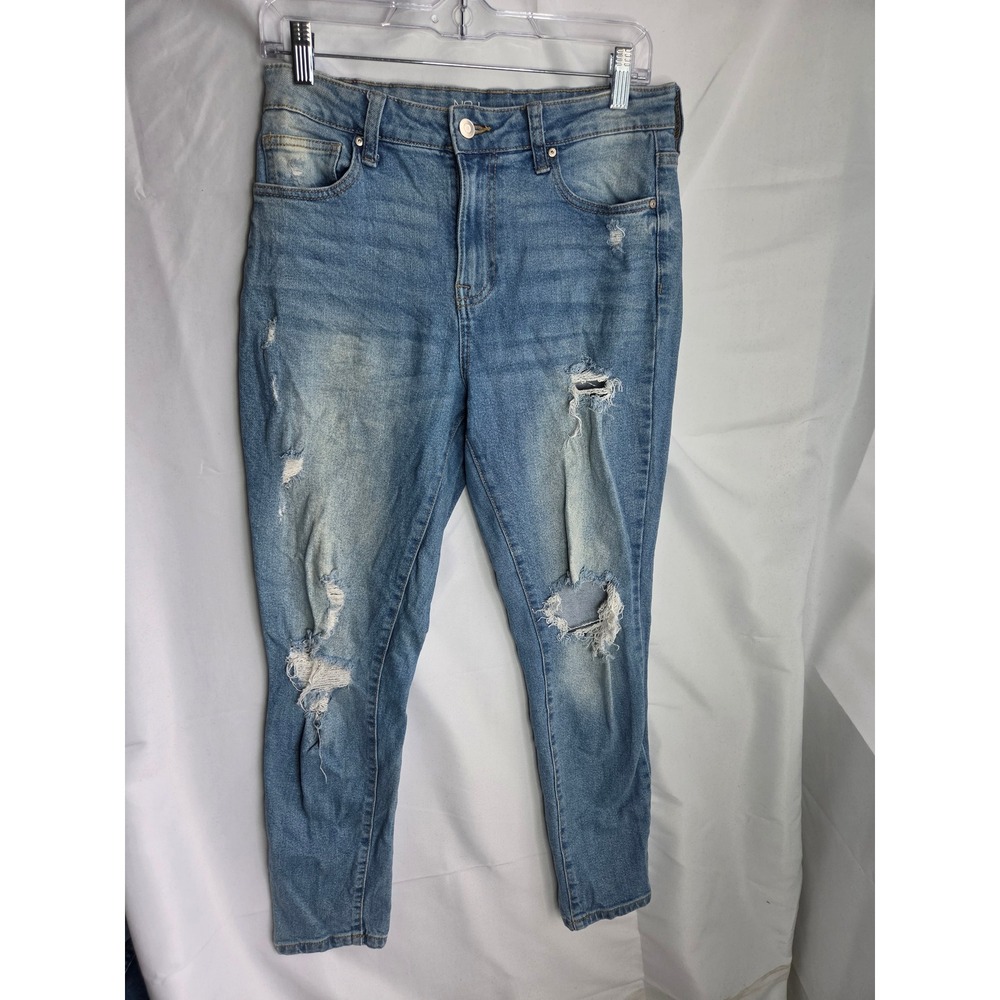 No Boundaries Jeans Womens Blue Light Wash Skinny High Rise Tapered